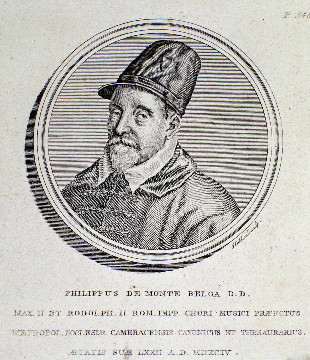 Portrait of Philippe de Monte by Unknown artist