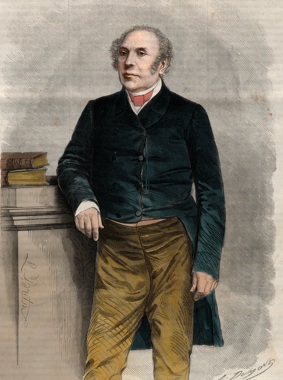 Portrait of Pierre Antoine Berryer, French Lawyer and Politician. Engraving in 