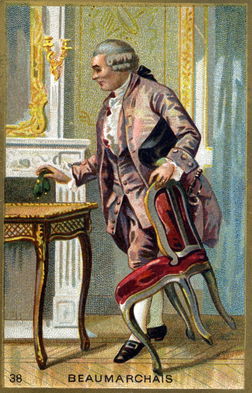 Portrait of Pierre Augustin Caron de Beaumarchais, French writer and playwright by Unknown artist