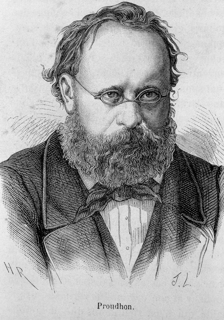 Portrait of Pierre Joseph Proudhon (1809 - 1865) French socialist - in “” L