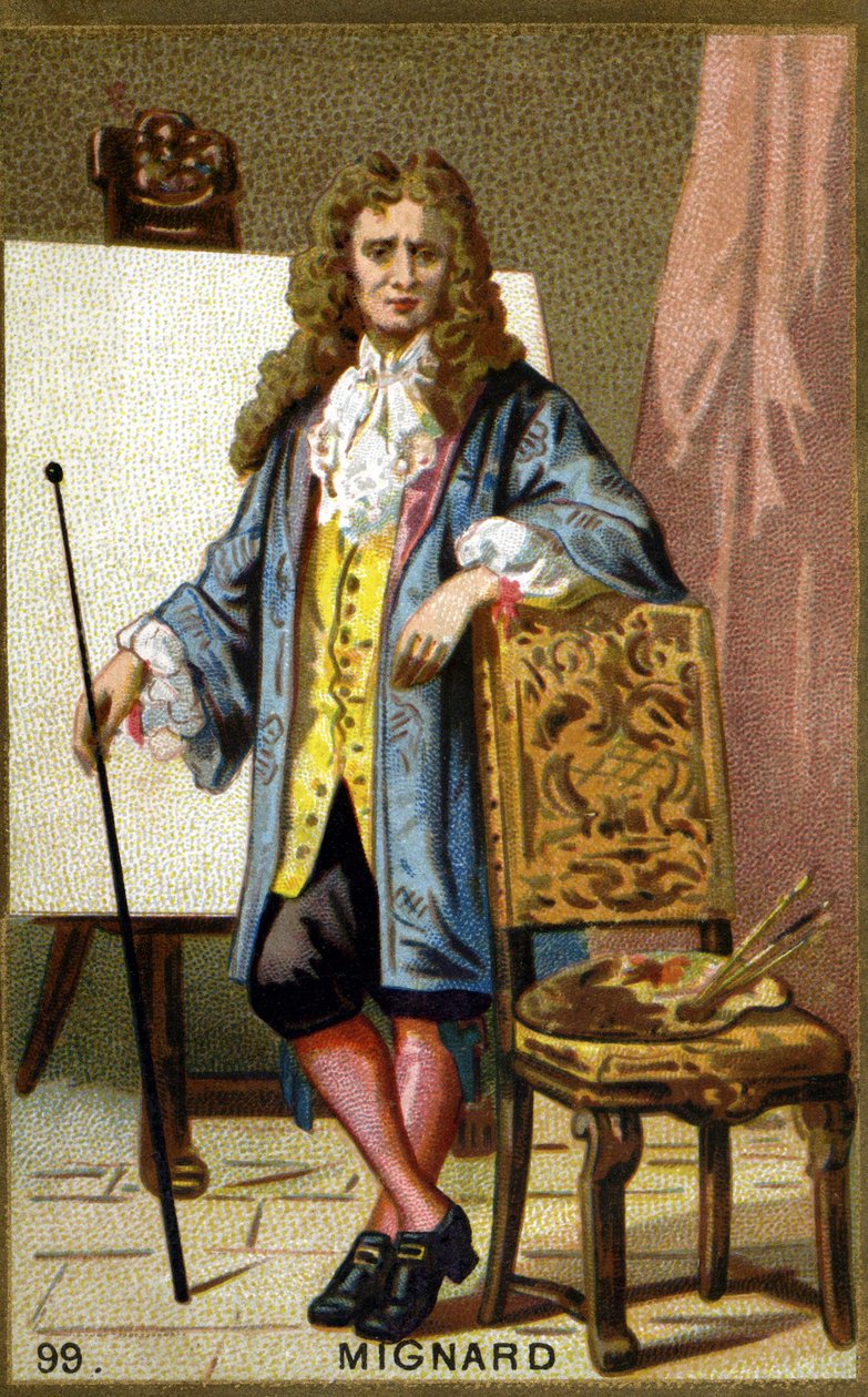 Portrait of Pierre Mignard, French painter, decorator and cartoonist by Unknown artist