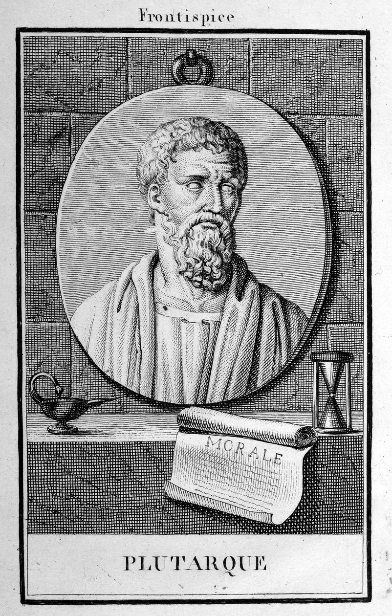Portrait of Plutarch, engraving early 19th century by Unknown artist