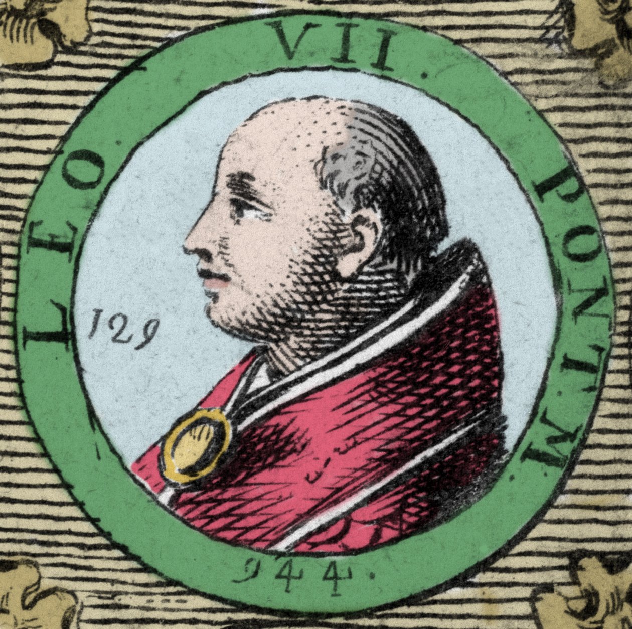 Portrait of Pope Leo VII, Pope from 936 to 939 by Unknown artist