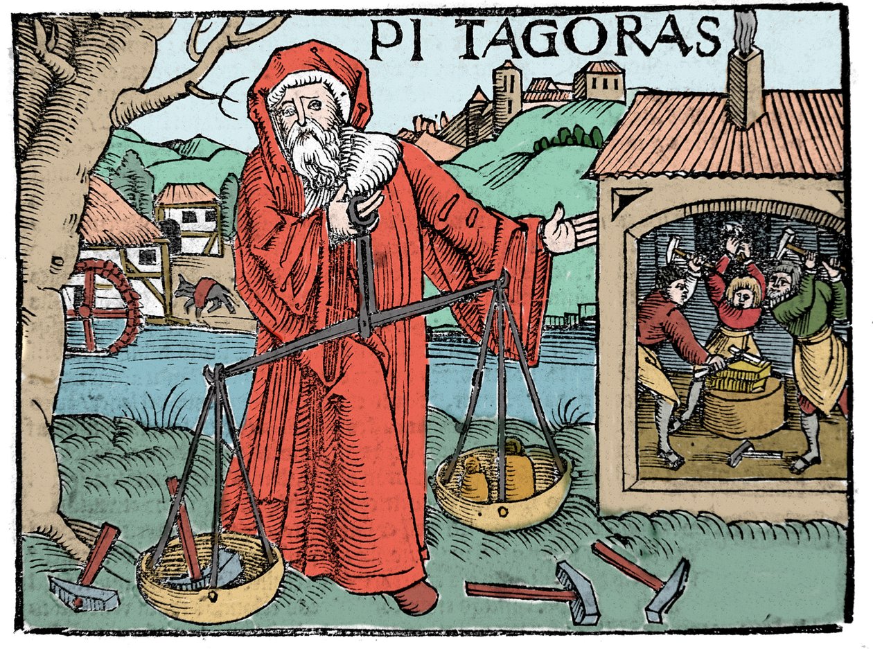 Portrait of Pythagoras. Page from 
