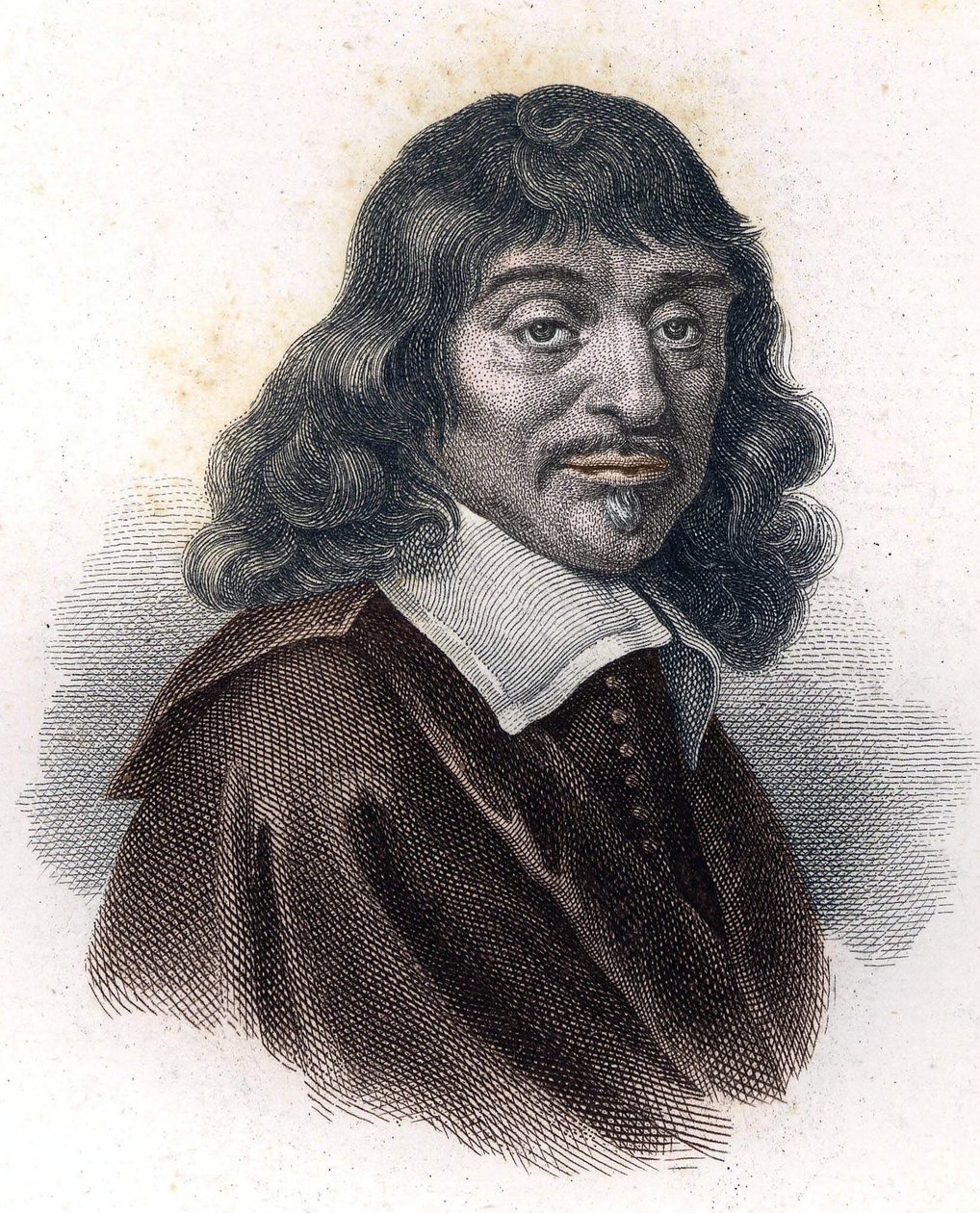 Portrait of René Descartes, Engraving 19th Century by Unknown artist