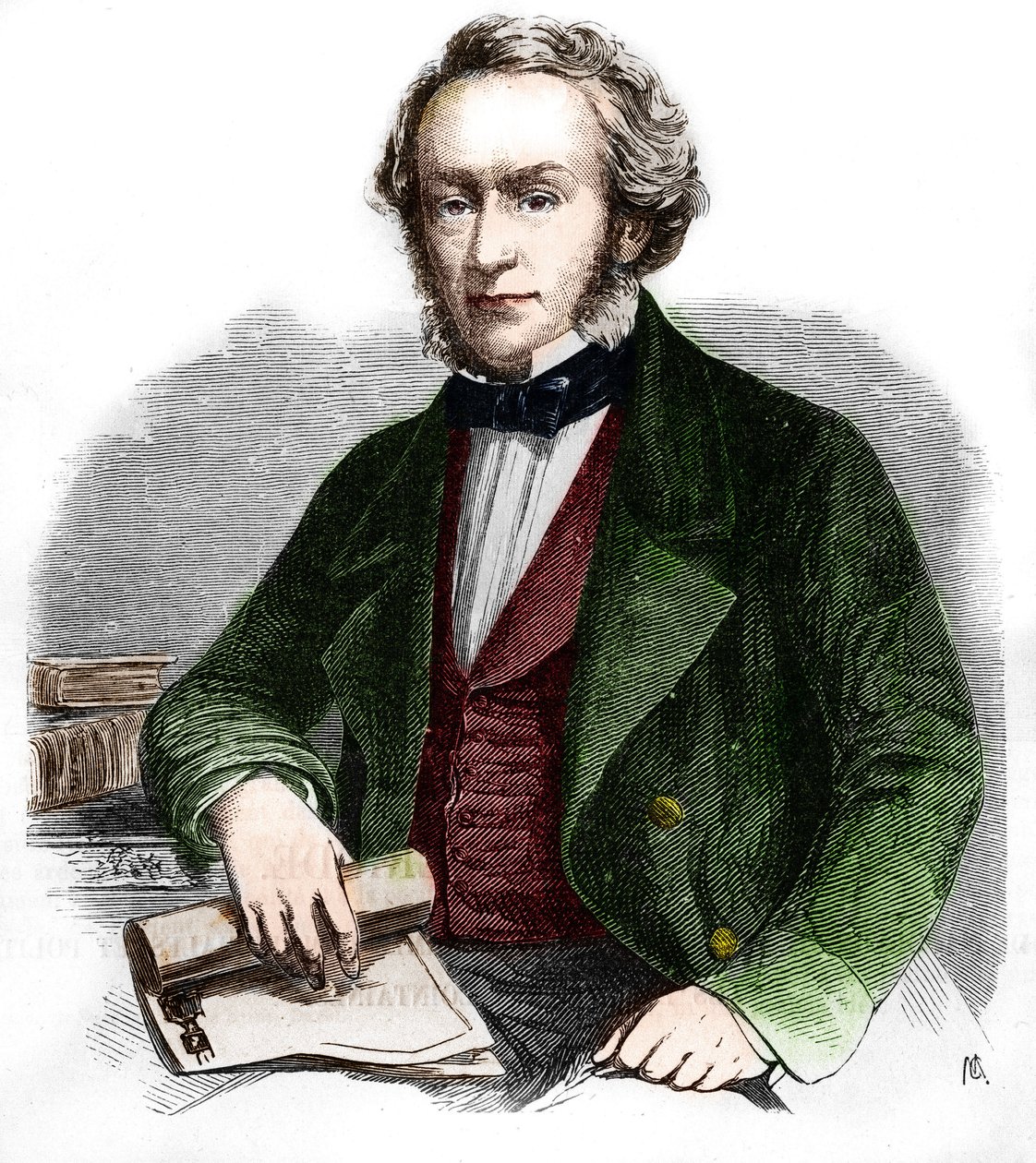 Portrait of Richard Cobden. British economist and politician (1804 -1865). Engraving from 1866. by Unknown artist
