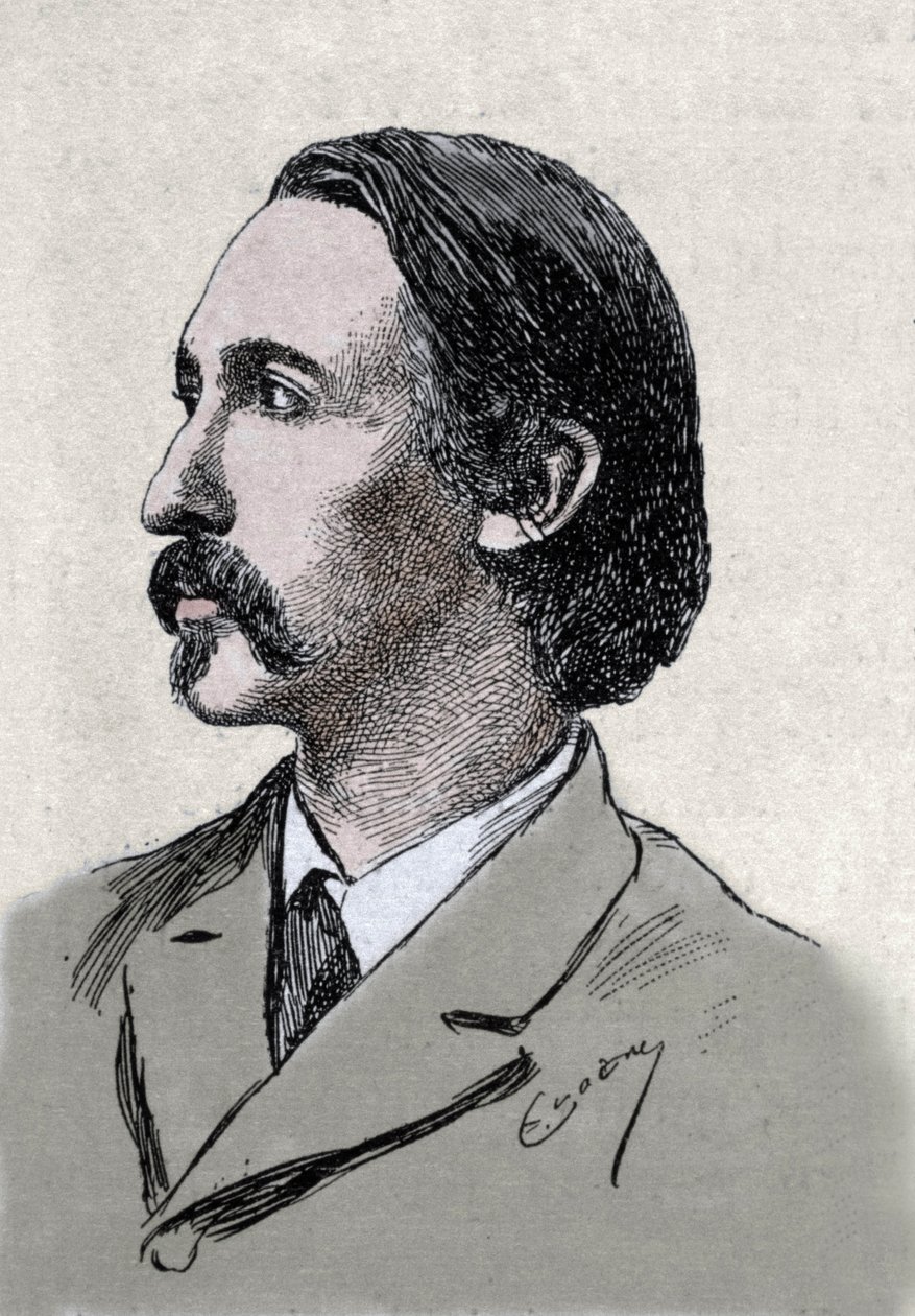 Portrait of Robert Louis Stevenson (1850-1894), British writer by Unknown artist