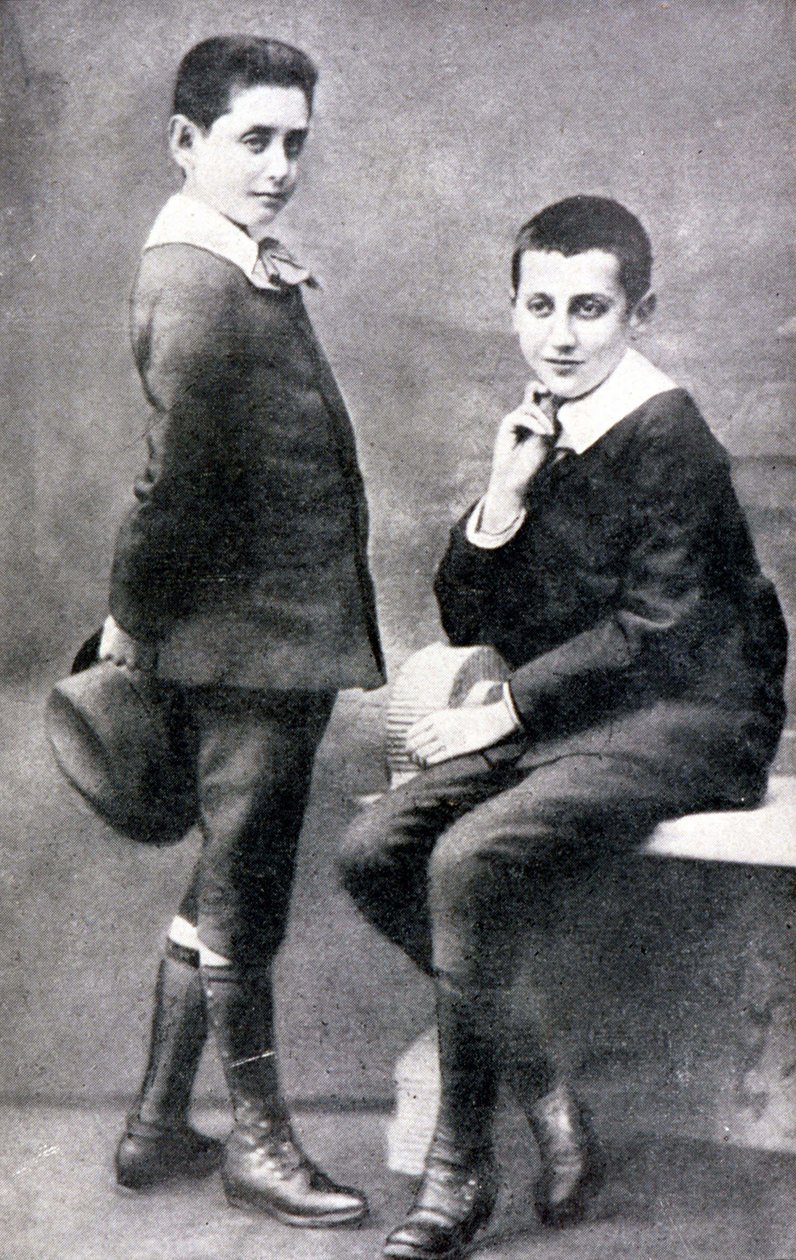 Portrait of Robert and Marcel Proust, circa 1885 by Unknown artist