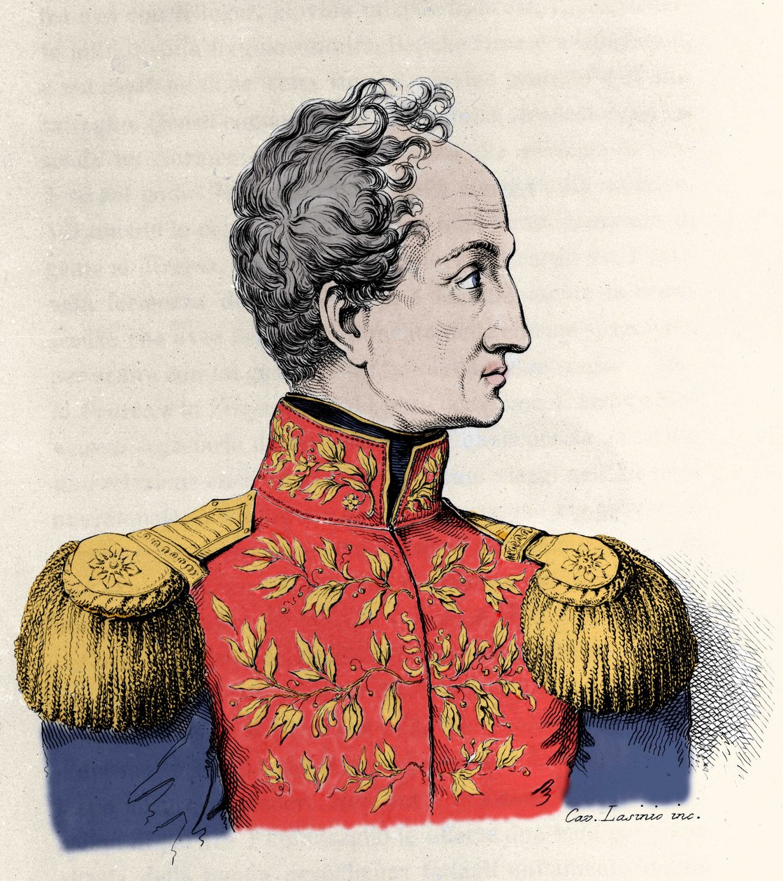 Portrait of Simon Bolivar (1783-1830), General and South American statesman by Unknown artist