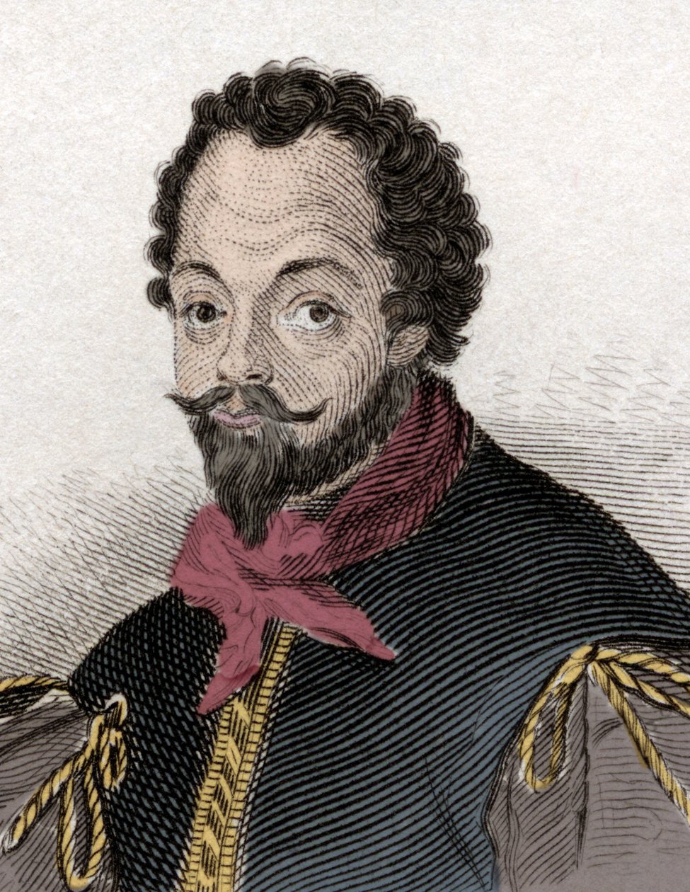Portrait of Sir Francis Drake, English Privateer and Navigator (engraving of the 19th century) by Unknown artist