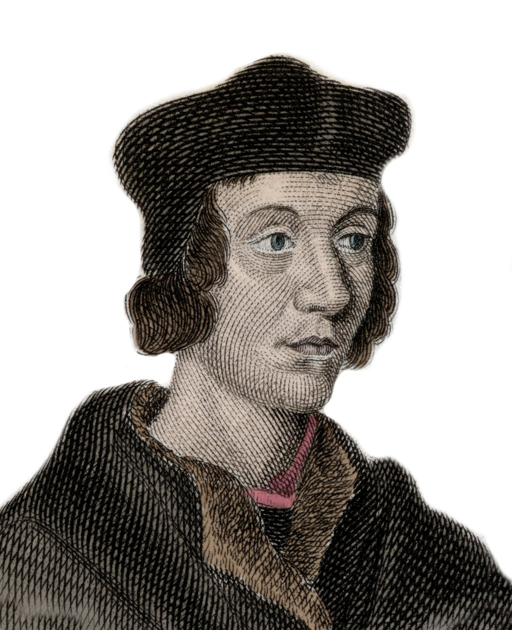 Portrait of Sir John Fortescue de Salden, English politician, Chancellor of the Exchequer. Engraving of the 19th century by Unknown artist