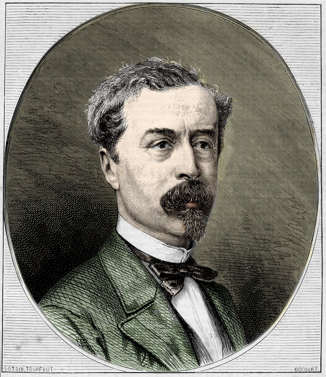 Portrait of Sir Richard Wallace (1818-1890), English philanthropist and art collector. Engraving from 1872 by Unknown artist