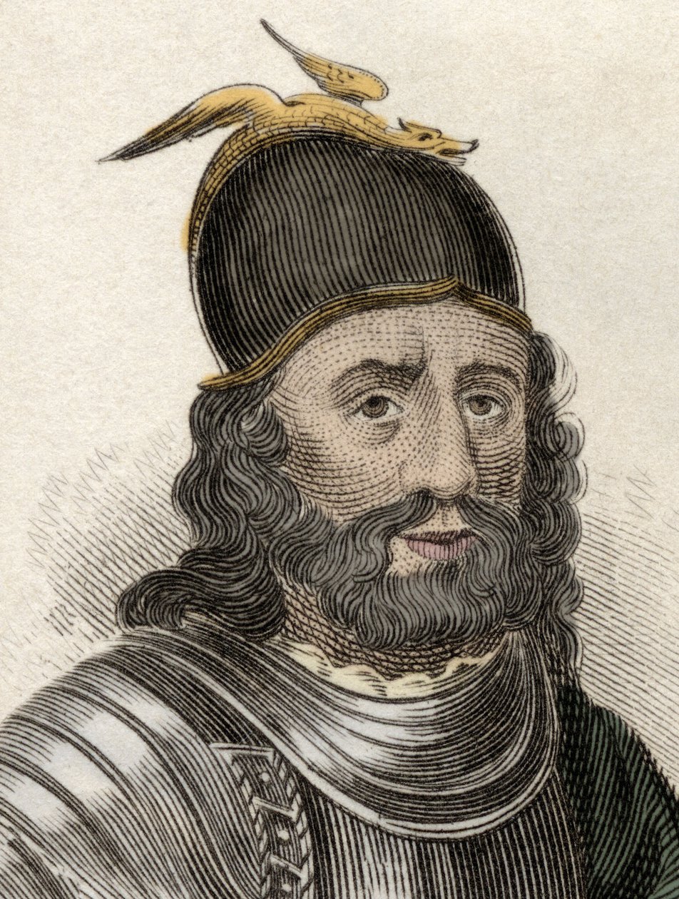 Portrait of Sir William Wallace (Braveheart), Scottish Knight (engraving of the 19th century) by Unknown artist