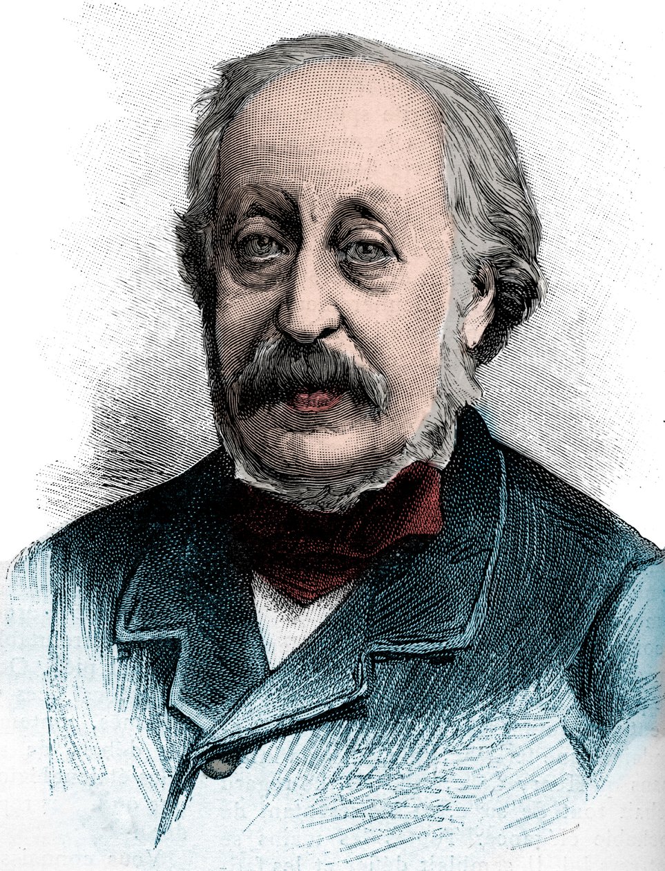 Portrait of Stephen Heller (1813-1888) Hungarian pianist, teacher and composer - Engraving 1888 by Unknown artist