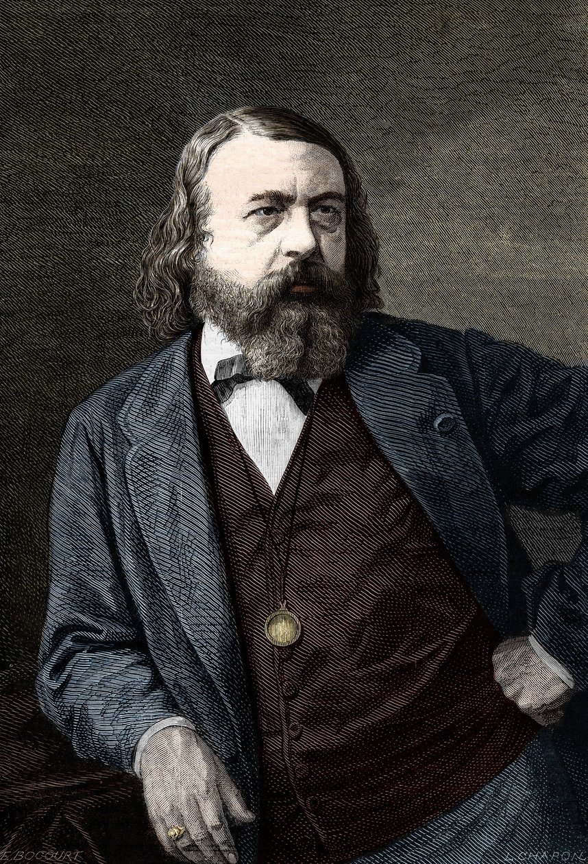 Portrait of Theophile Gautier (1811-1872), French writer by Unknown artist