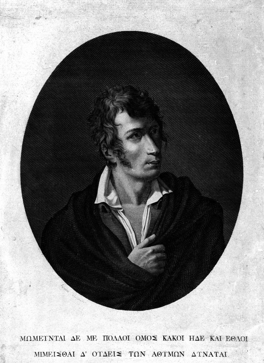 Portrait of Ugo Foscolo by Unknown artist