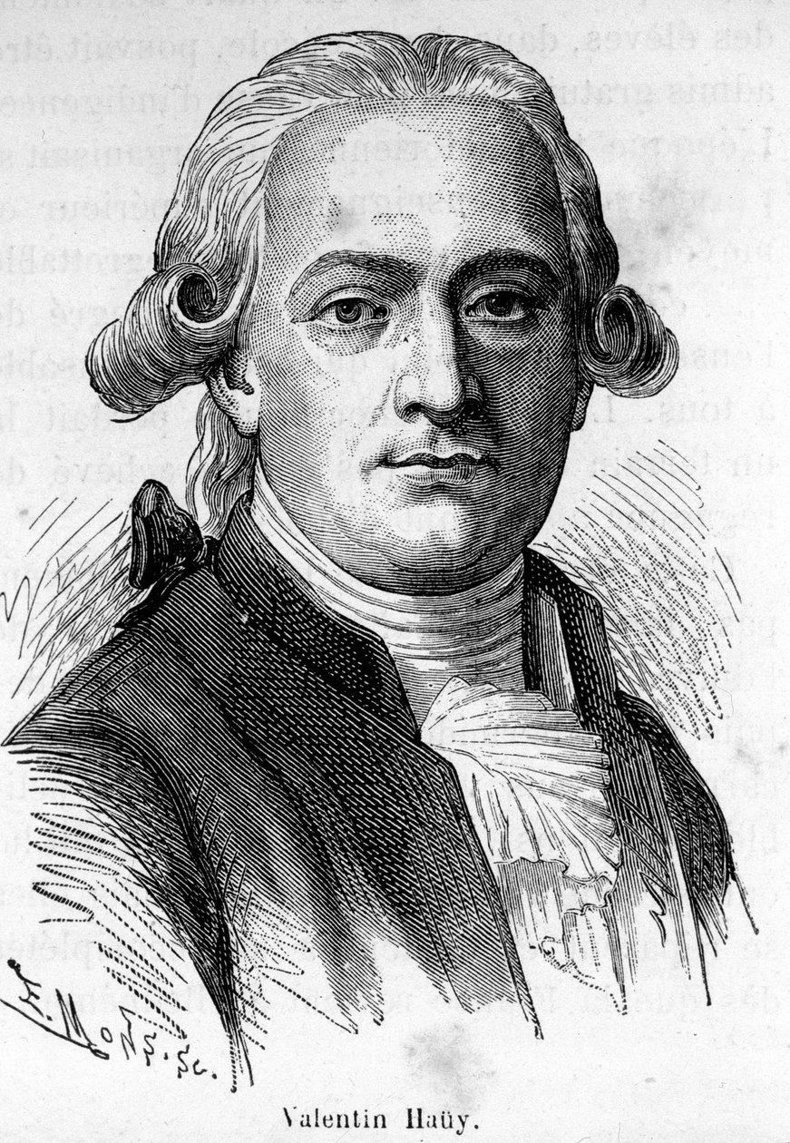 Portrait of Valentin Hauy, a French pedagogue (1745-1822), he devoted himself to the education of the blind by Unknown artist