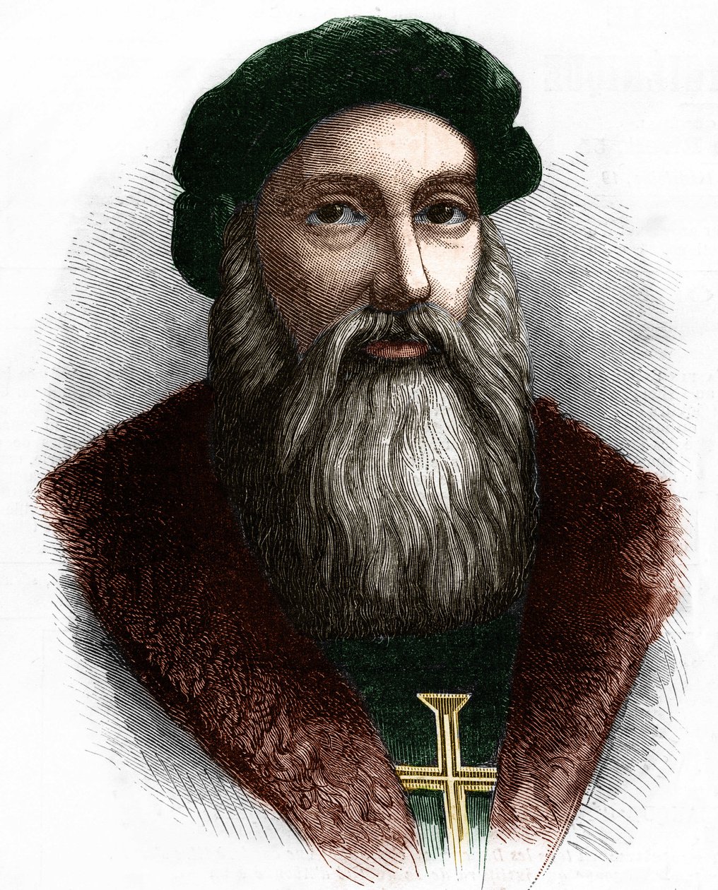 Portrait of Vasco de Gama (1469-1524) Portuguese navigator. by Unknown artist