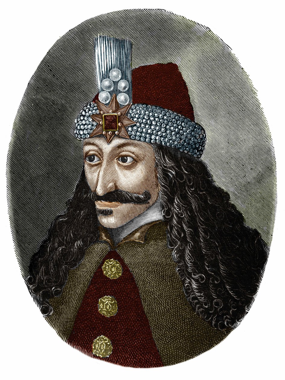 Portrait of Vlad Tepes III the Impaler or Dracula (1431-1476) who inspired Bram Stoker