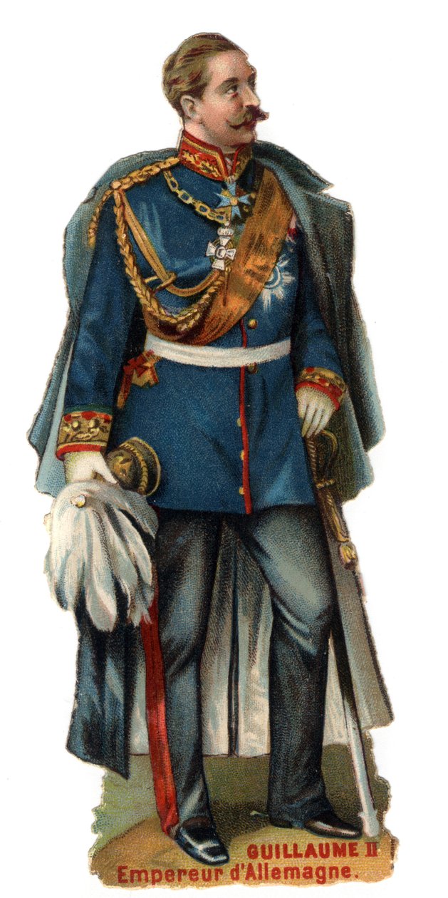 Portrait of William II Emperor of Germany (1859-1941). Late chromolithography of the 19th century. Private Collection by Unknown artist