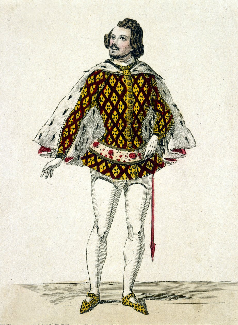 Portrait of the French tenor Gilbert-Louis Duprez (1806 - 1896) in the ...