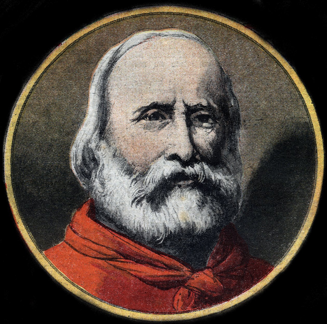 Portrait of the Italian military and politician Giuseppe Garibaldi (1807-1882) by Unknown artist