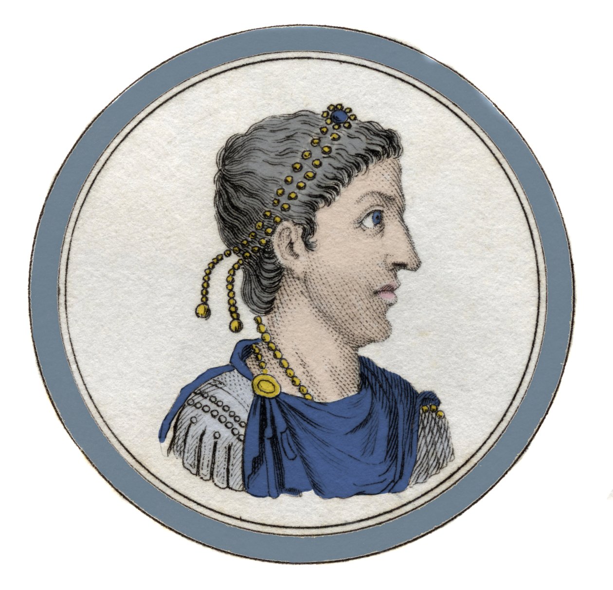 Portrait of the Roman Emperor Flavius Honorius (384-423) by Unknown artist