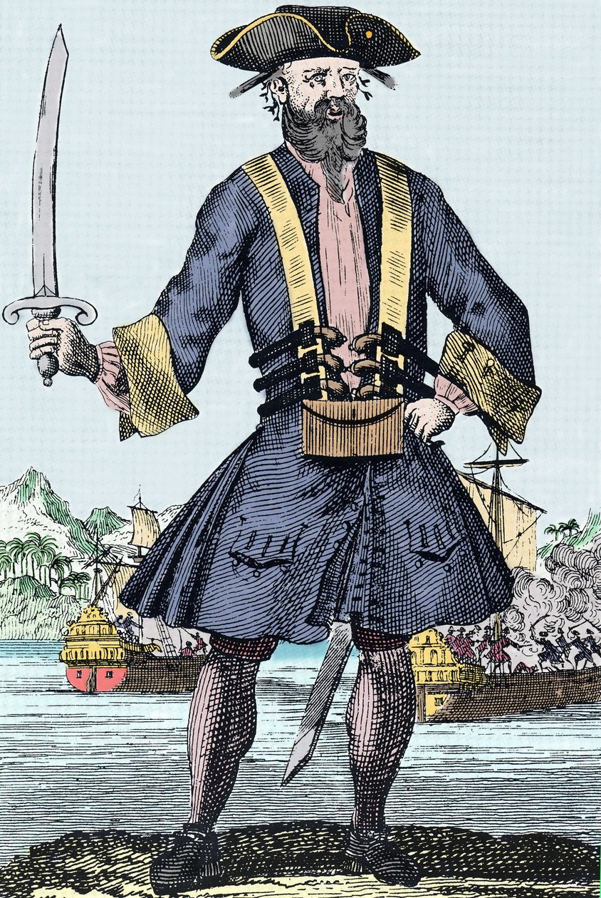 Portrait of the pirate Edward Teach known as Blackbeard by Unknown artist