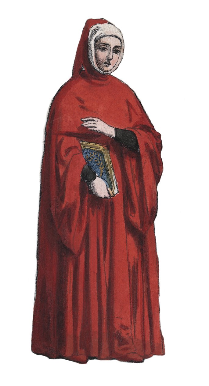 Portrait of the poet Francesco Petrarca called Petrarch (1304-1374) - engraving from 