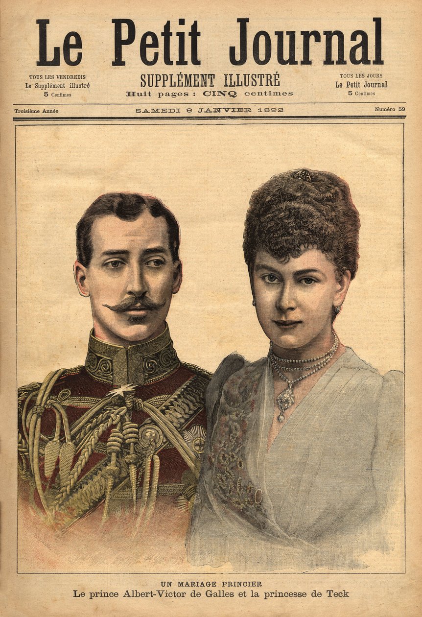 Portraits of Prince Albert Victor and Mary of Teck by Unknown artist
