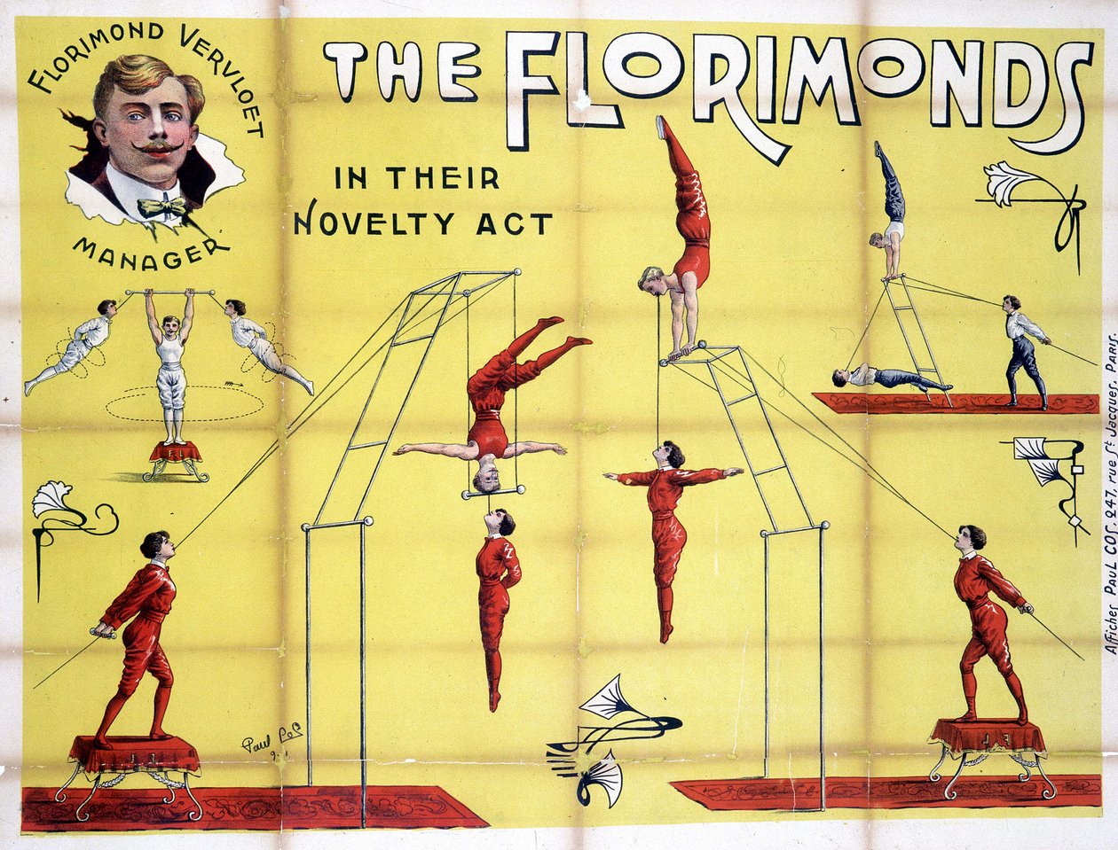 Poster for the show of Florimonds, trapezists by Unknown artist