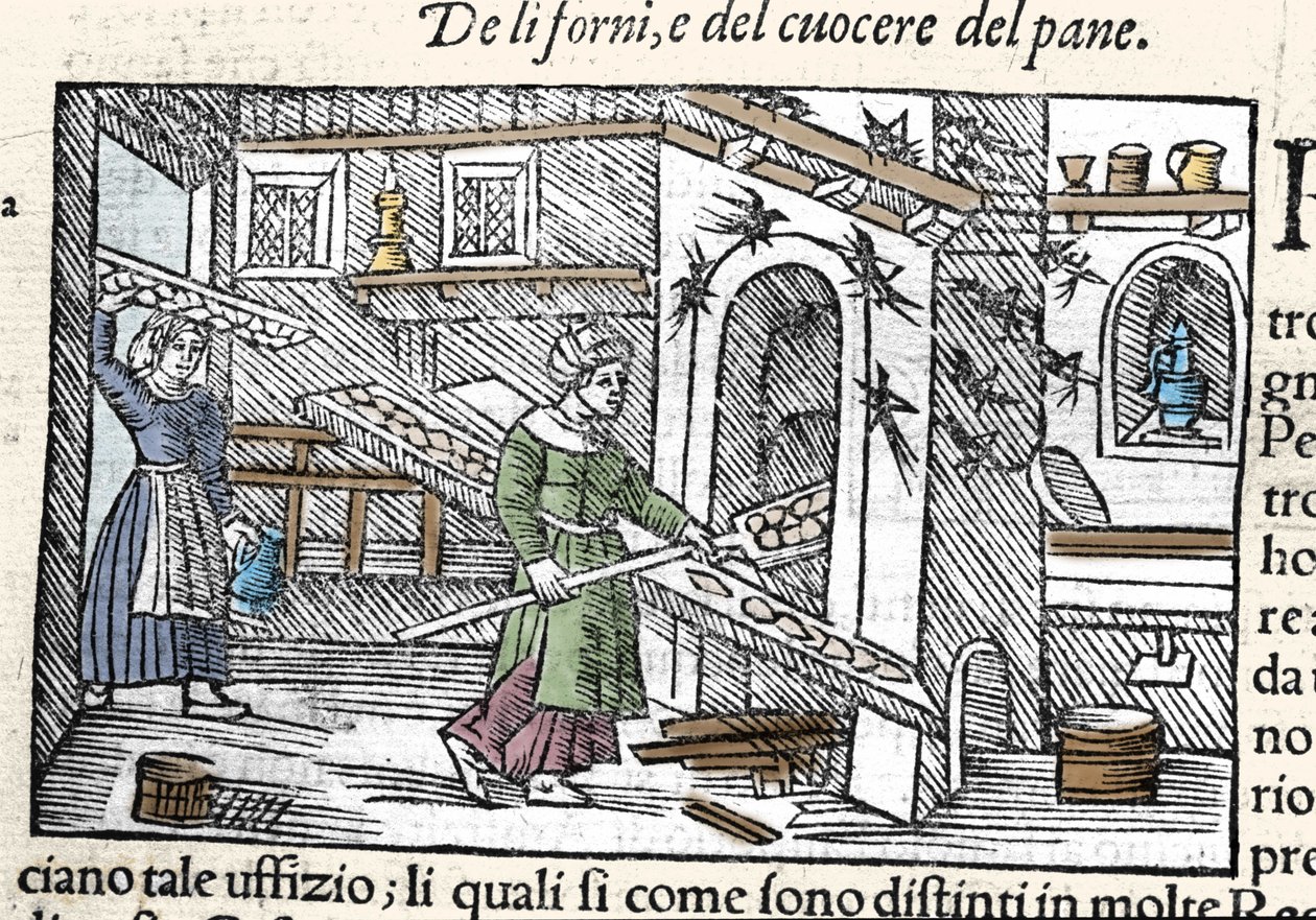 Preparation and Baking of Bread in an Oven by Unknown artist