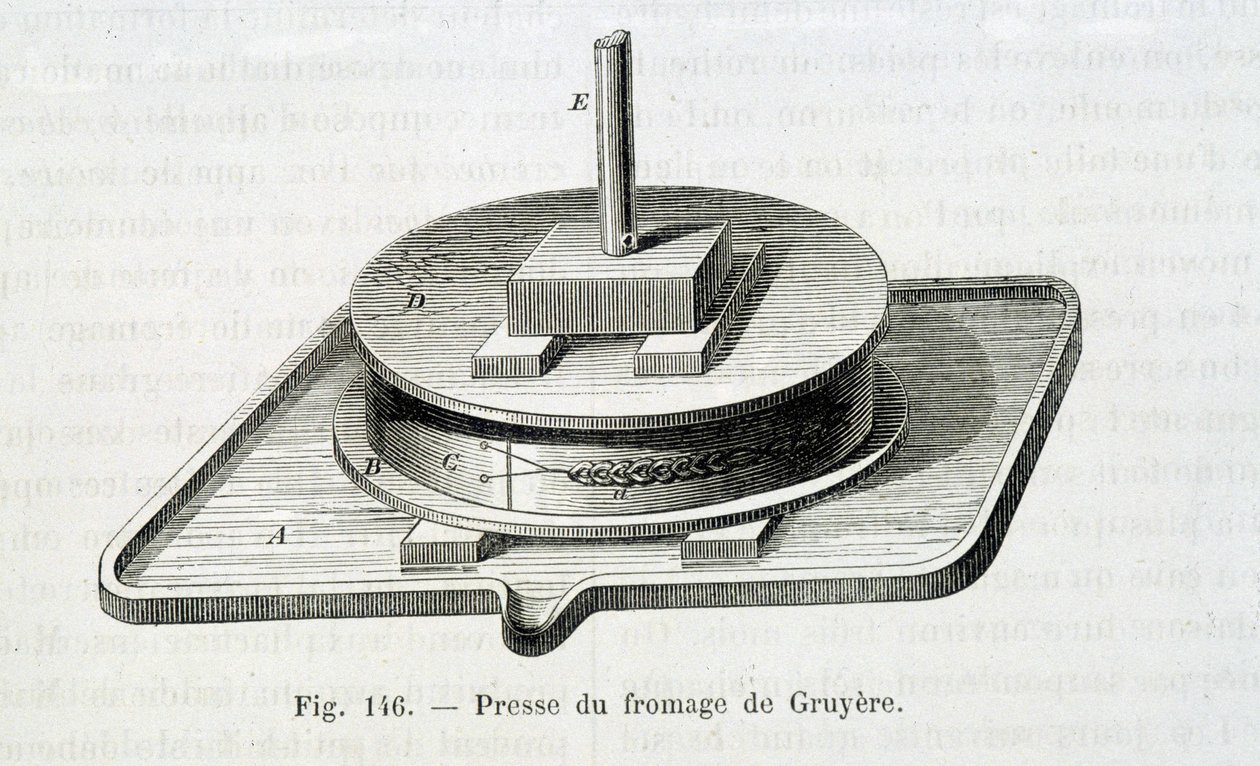 Press for Gruyère - in “The wonders of the industry” by Louis Figuier by Unknown artist