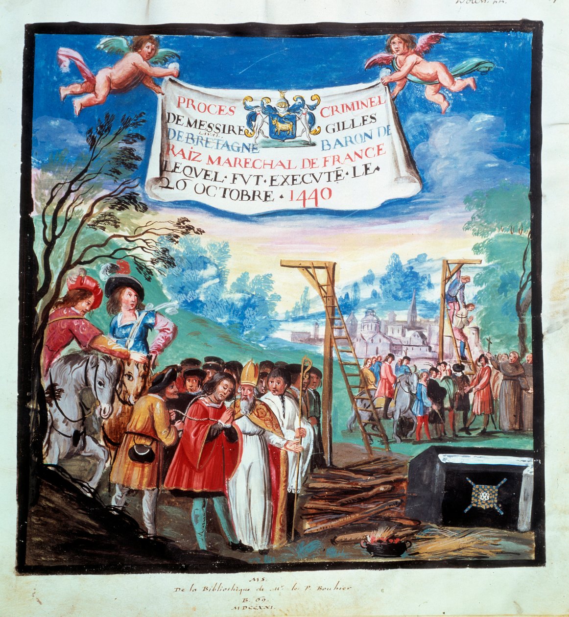 Trial of Gilles de Rais: The Execution, Gibbet, and Butcher by Unknown artist