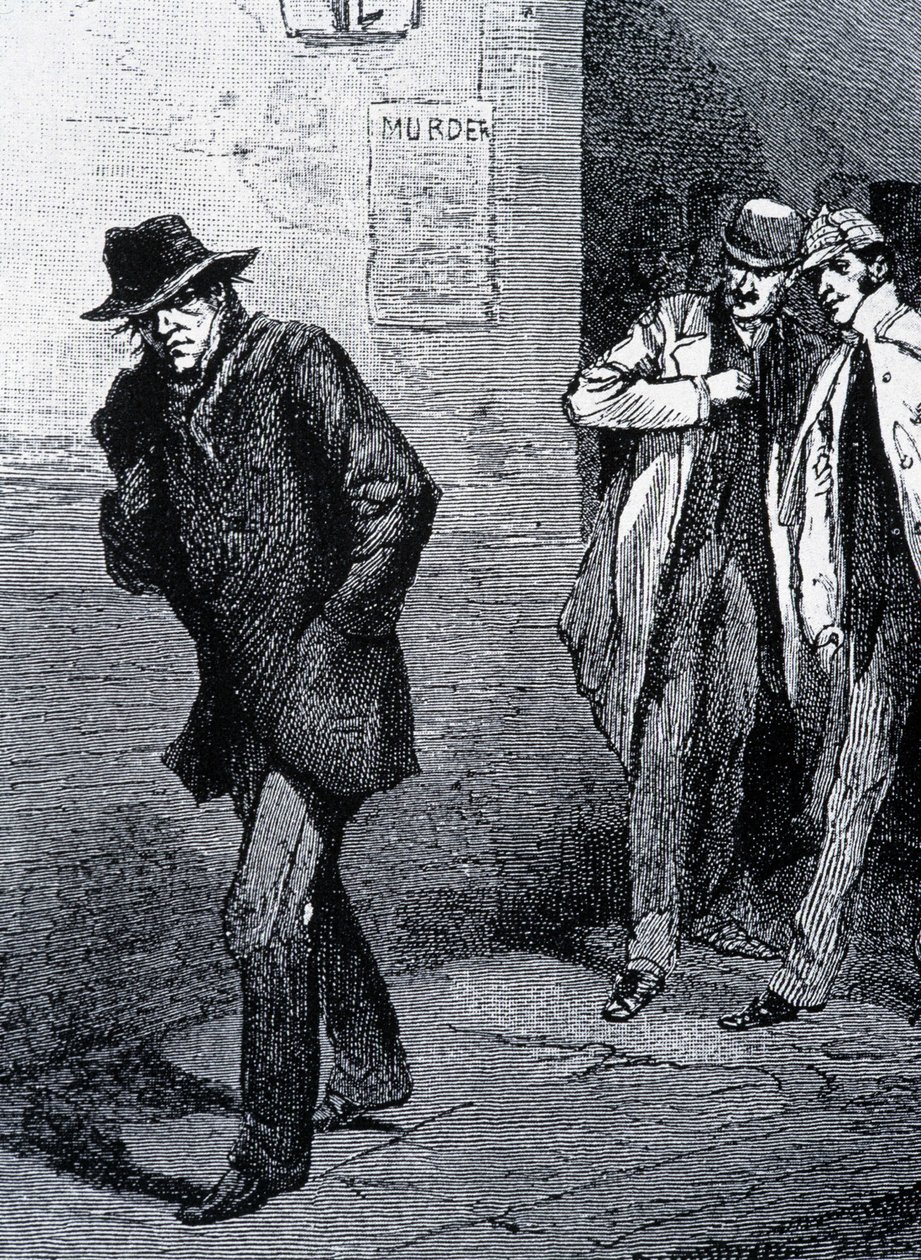 Psychosis atmosphere at night in the streets of London (due to the murders of Jack the Ripper) - late 19th century, c. 1888 by Unknown artist