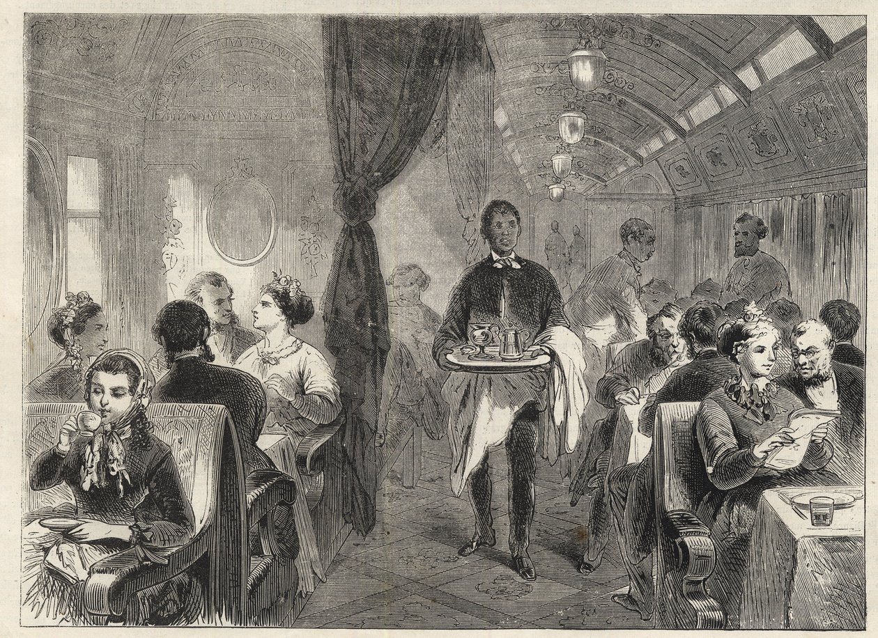Pullman Dining Carriage of the Pacific Railways in 1869 by Unknown artist