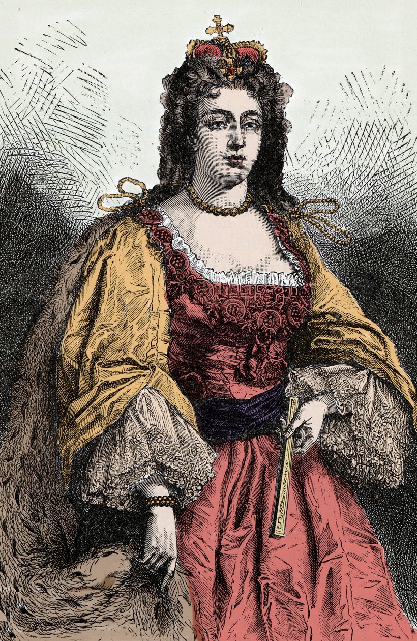 Queen Anne - Portrait of Anne Stuart (1665-1714), Queen of England, Ireland and Scotland by Unknown artist