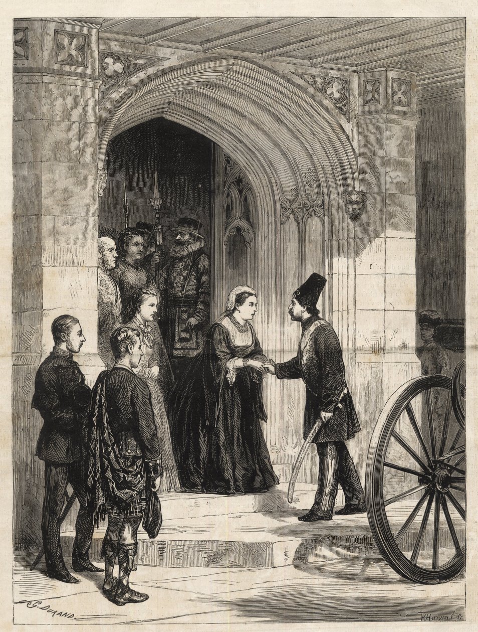 Queen Victoria Receiving the Shah of Persia at the Sovereign