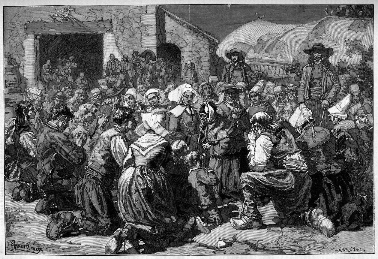 Regional custom of France, Breton marriage: beggar prayers for the spouses by Unknown artist