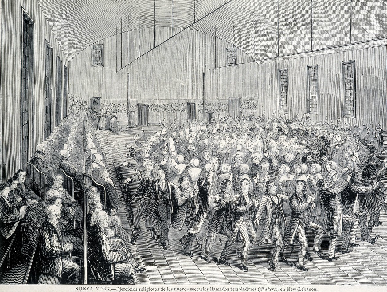 Religious procession of the Shakers in New York by Unknown artist
