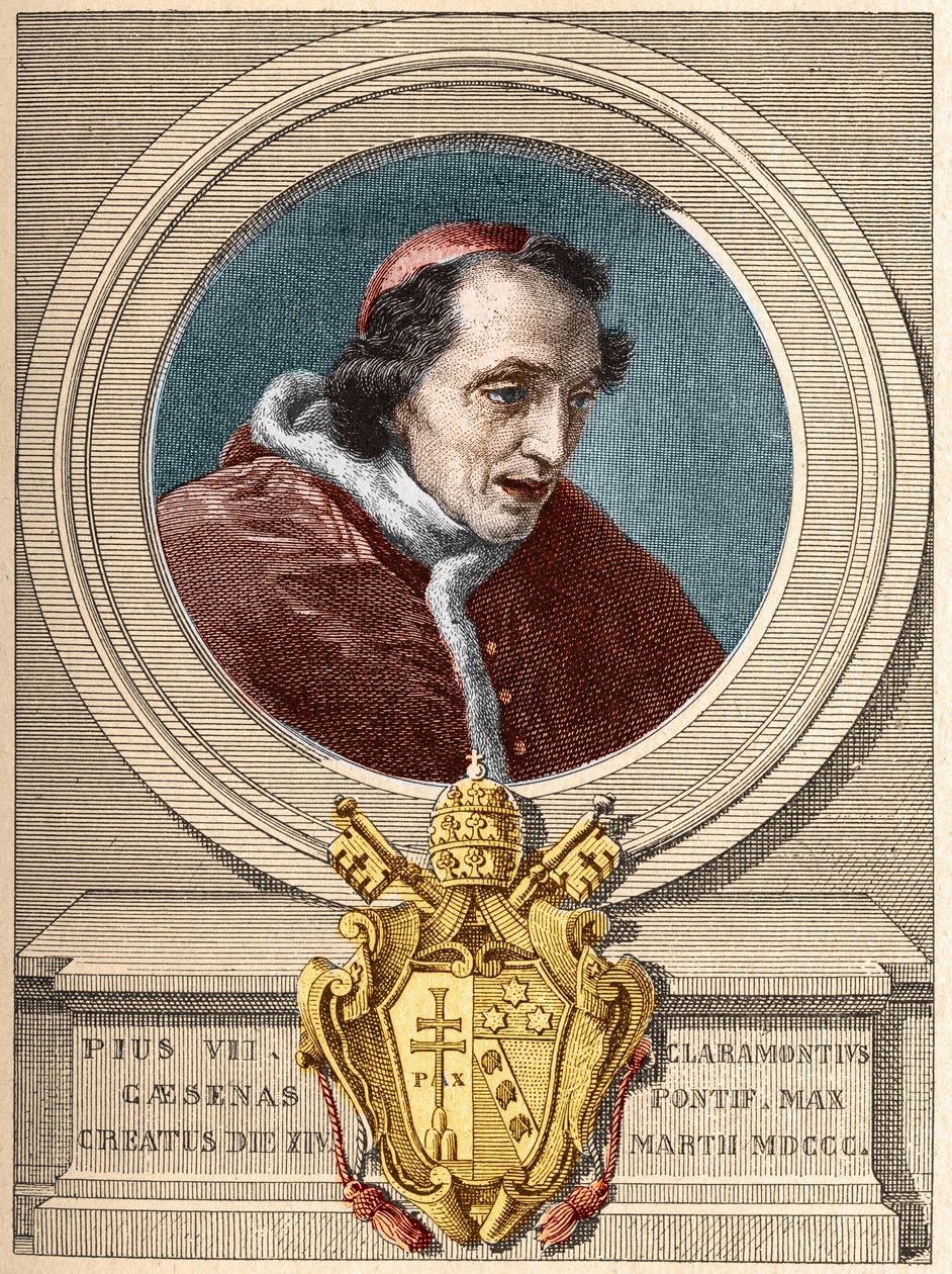 Representation of Pope Pius VII (1800-1823). by Unknown artist