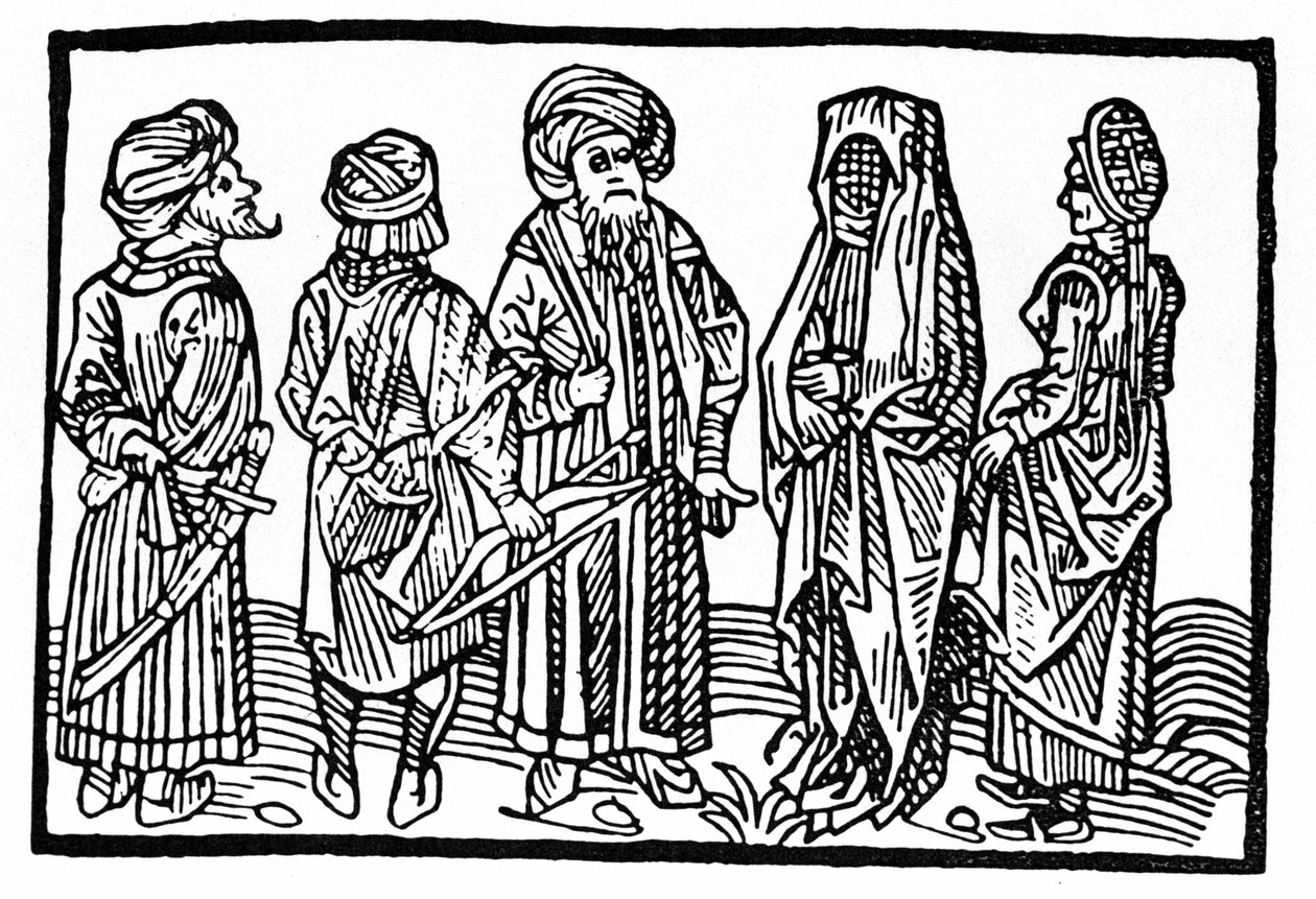 Representation of Saracens (15th century Xylography) by Unknown artist