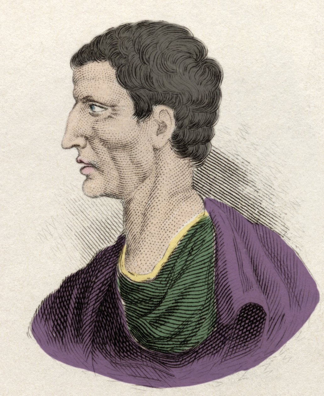 Representation of the Roman politician Lucius Cornelius Sulla (138-68 BC). Engraving of the 19th century by Unknown artist