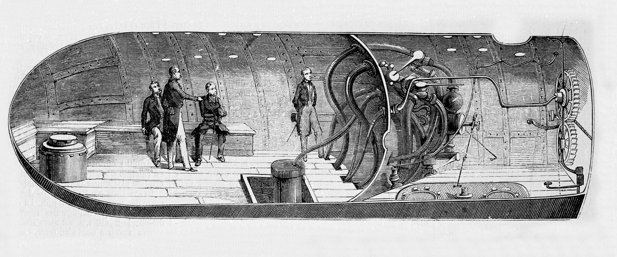Representation of the Submarine by Antoine Prosper Payerne by Unknown artist
