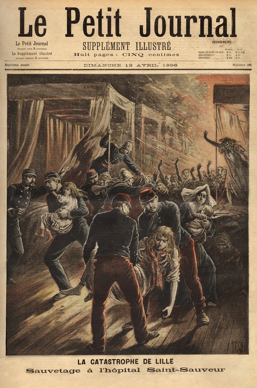 Rescue at the Saint Savior Hospital of Lille by Unknown artist