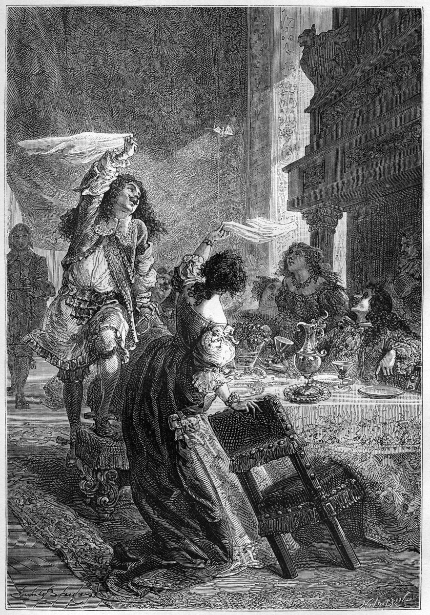 Restoration Party - King Charles II with Lady Castlemaine - Charles II celebrates his accession to the throne of England in 1660 with his mistress by Unknown artist