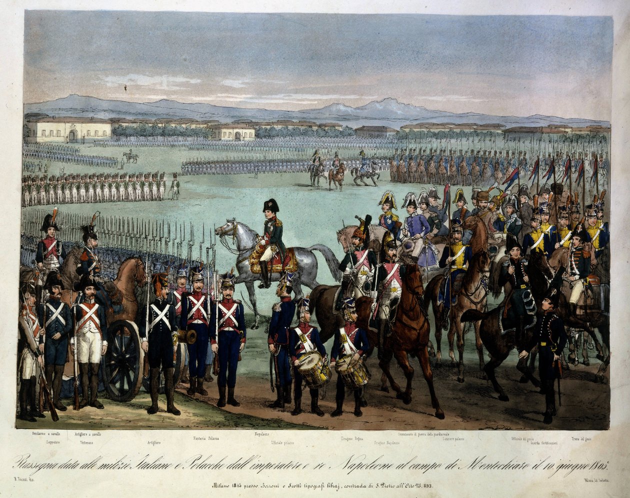 Review of the Italian and Polish militias of Napoleon at the Montechiaro Field, June 10 by Unknown artist