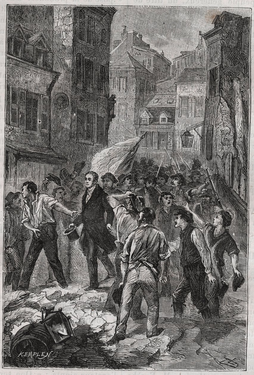 Revolt of the Canuts in Lyon in 1831 by Unknown artist