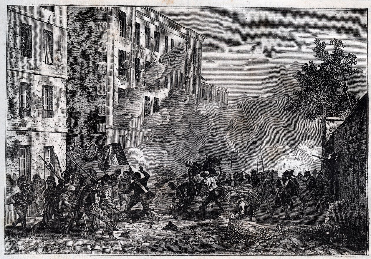 Revolution 1830 - Death of polytechnician Louis Vaneau by Unknown artist