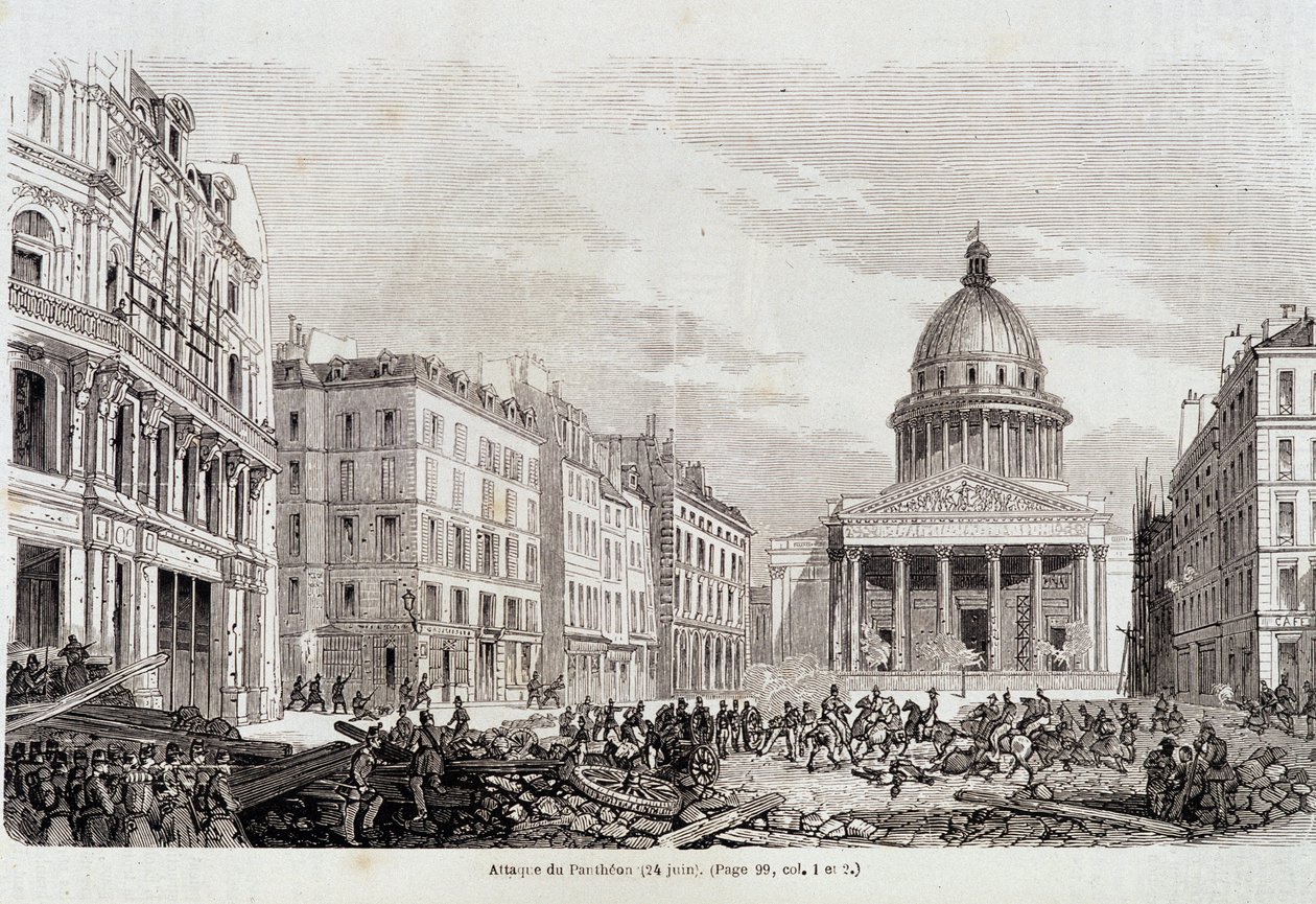 Revolution of 1848: Attack of the Pantheon on 24 June 1848 - in 